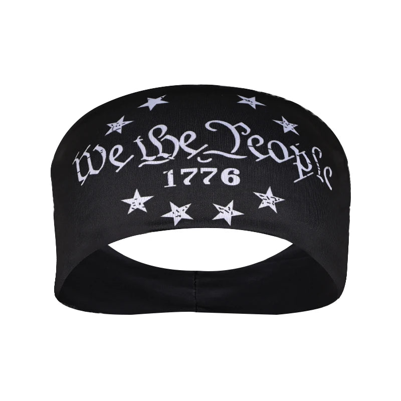 American Flag Headband Men Women Sports Workout No Slip Elastic Patriotic Hair Bands Wicking Sweatbands For Exercise Running Gym