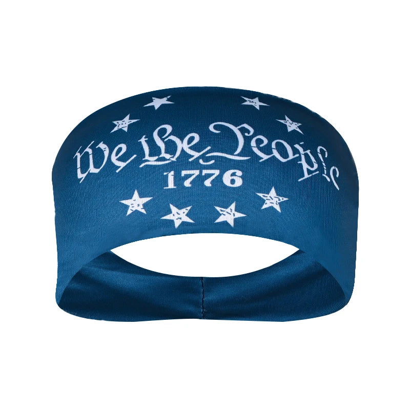 American Flag Headband Men Women Sports Workout No Slip Elastic Patriotic Hair Bands Wicking Sweatbands For Exercise Running Gym