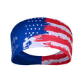 American Flag Headband Men Women Sports Workout No Slip Elastic Patriotic Hair Bands Wicking Sweatbands For Exercise Running Gym