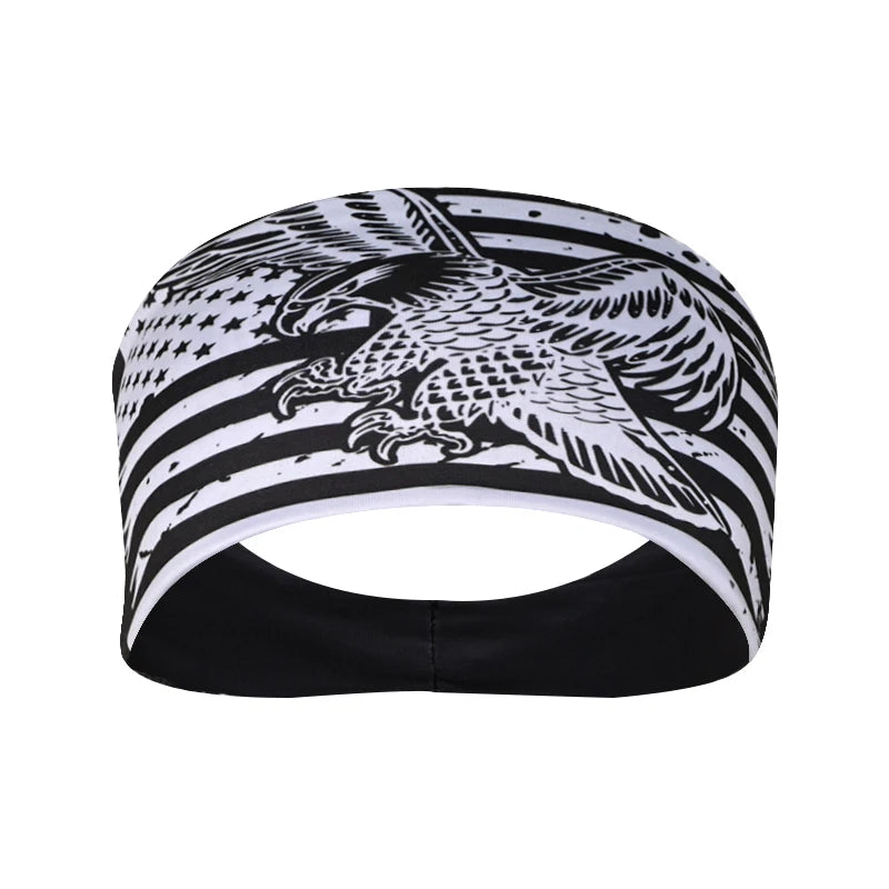 American Flag Headband Men Women Sports Workout No Slip Elastic Patriotic Hair Bands Wicking Sweatbands For Exercise Running Gym